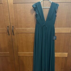 Lulu's Deep Teal Maxi Dress
